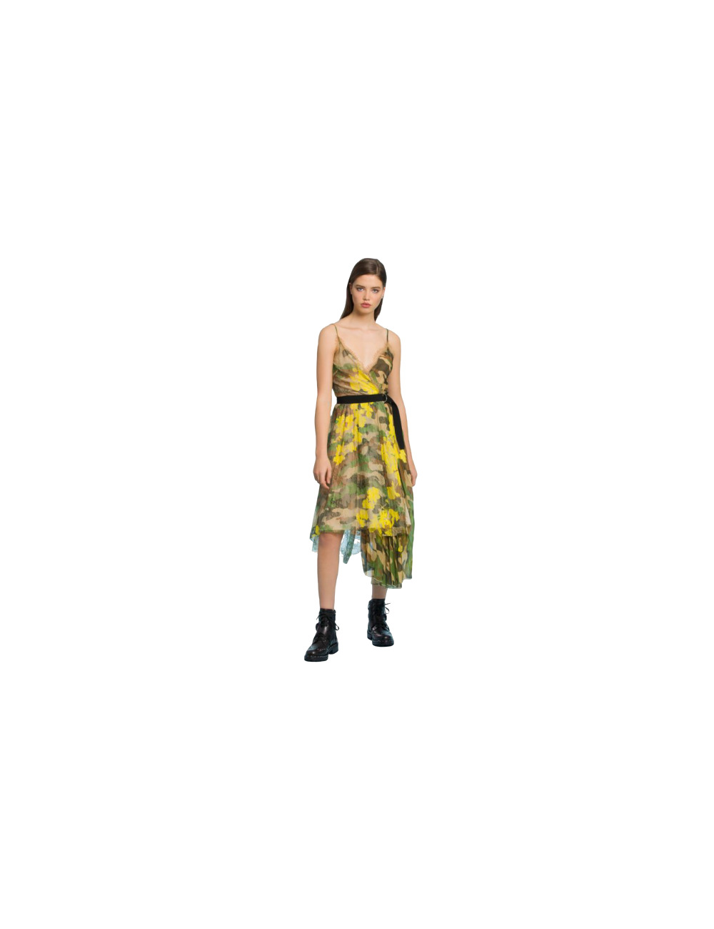 Robe en georgette camouflage Ermanno Scervino - BIG BOSS MEGEVE Robe en georgette camouflage Ermanno Scervino - BIG BOSS MEGEVE